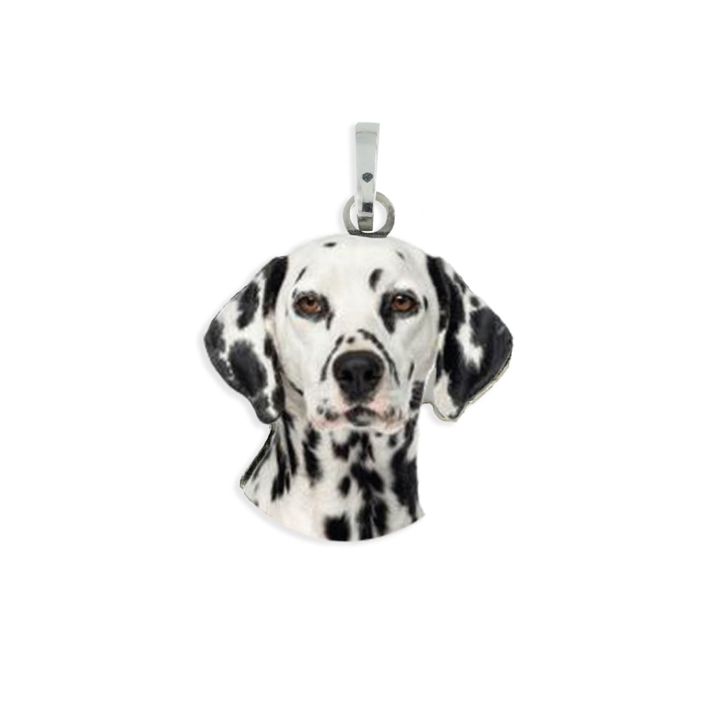 Medaglia pendente in argento con razza Dalmata